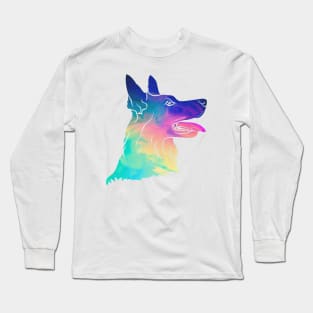 Psychedelic German Shepherd Long Sleeve T-Shirt